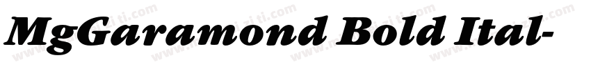 MgGaramond Bold Ital字体转换